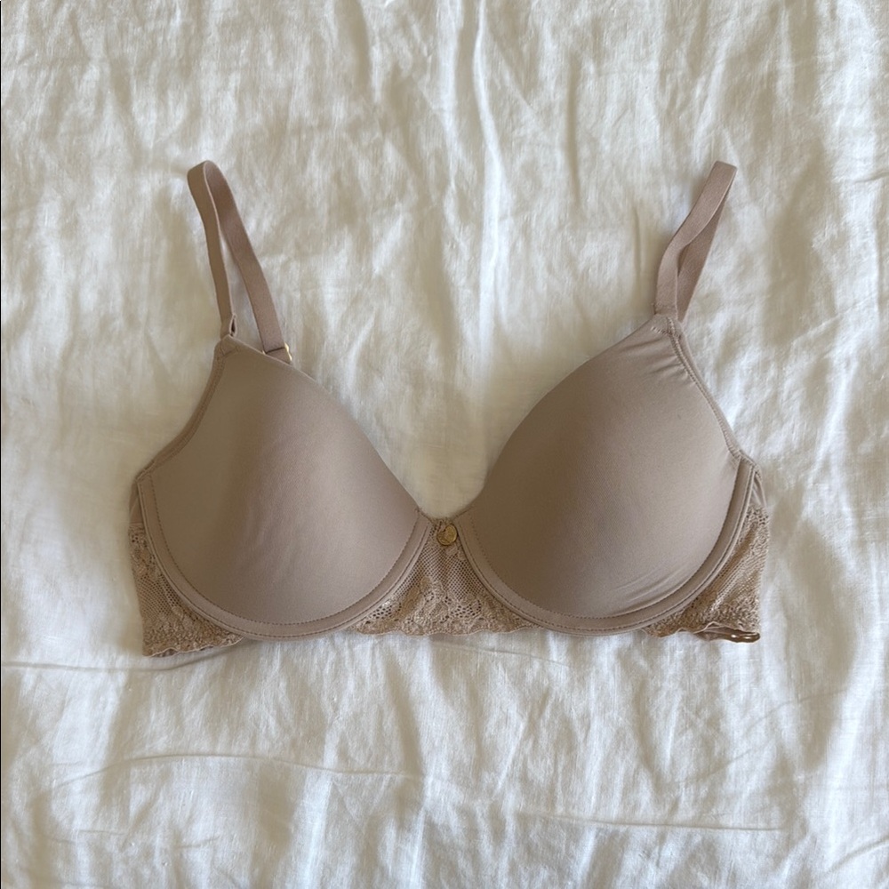 Natori Bliss Tan T-Shirt Bra with Underwire Support